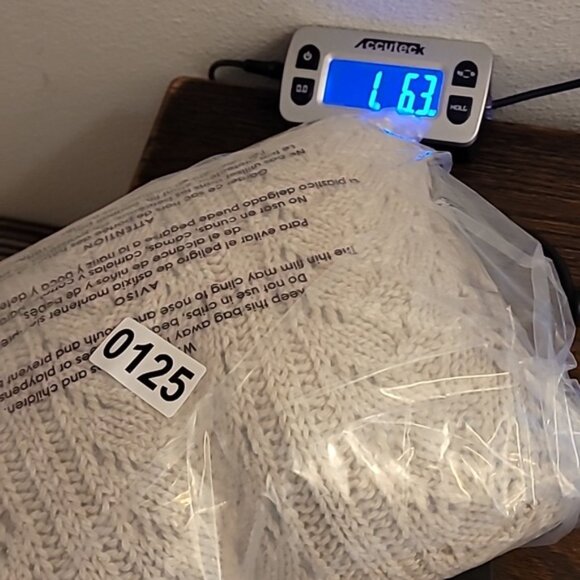 Vintage Liz Claiborne Chunky Knit Sweater Size L Ivory Cream Linen VNeck Coastal - Picture 13 of 13